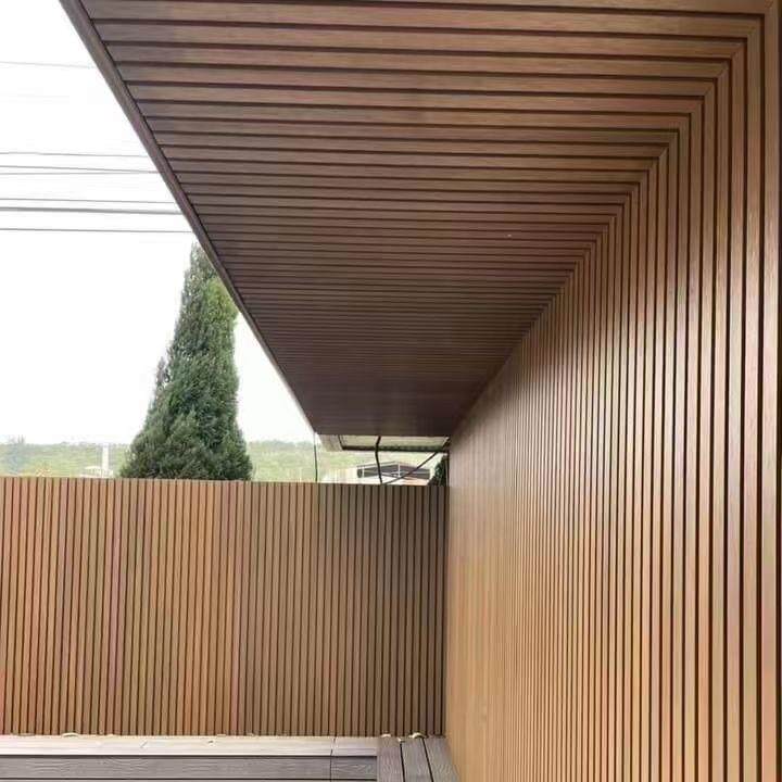 户外木共长城板塑墙面板防水防腐别挤墅东WPG木屋阳台用塑木板广