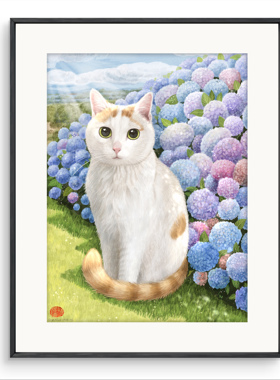 国潮艺术家 清猫绘《萌猫绘影》限量版画餐厅玄关客厅挂画