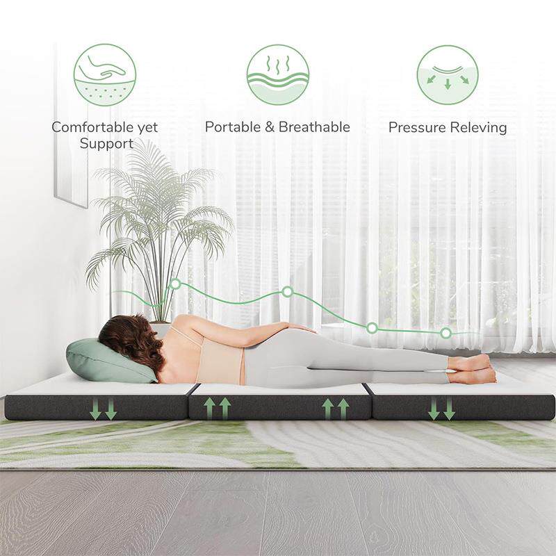 亚马逊压缩床垫折叠床垫宿舍单人榻榻米垫子Compressed mattress