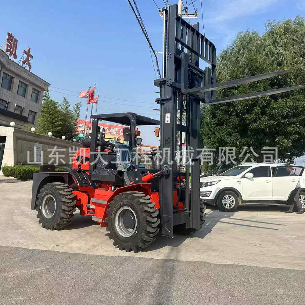 越野叉车厂家供应3.5吨多功能全液压装卸车一体式升降铲车