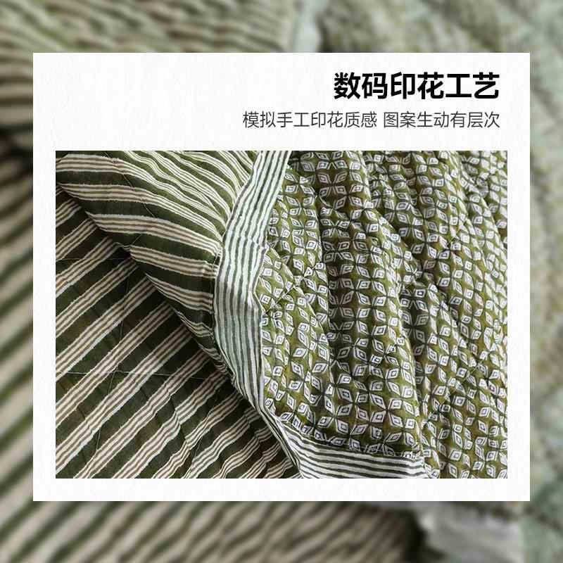 伽罗生印花薄棉活可洗新长绒水印花透气毯子纯棉空调被夏凉被春疆