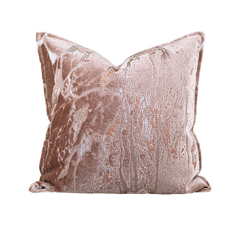 『山河』法式轻奢风粉色沙发抱枕高级感样板间软装靠包售楼处靠枕