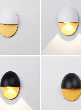 户外壁灯led卧室客厅过道路灯圆形创意极简约现代防水墙灯超亮