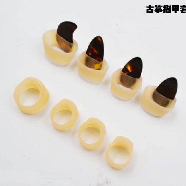 古筝指甲套免用胶布 儿童成人 古筝指甲套硅胶带伊夏