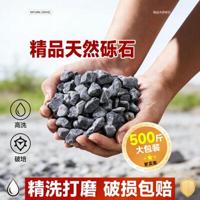 天然黑色砾石庭院溪流石鹅卵石小烁石头子颗粒碎石花园挡土石