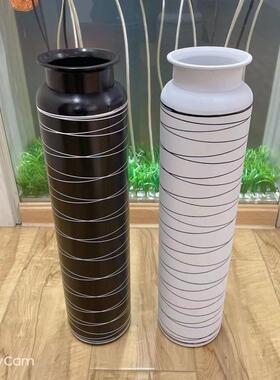 客厅落地仿陶瓷水培花瓶简约北欧仿真花干花插花器富贵竹花瓶凌月