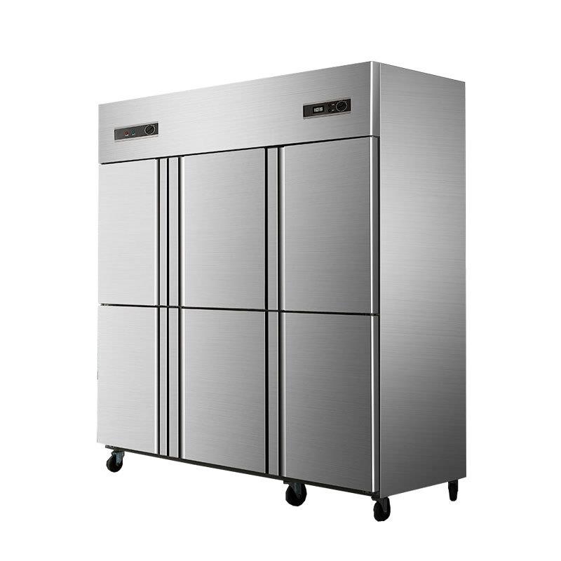 六门冰箱商用厨房冰柜大容量立式保鲜冷藏冷冻双温冷柜纯铜