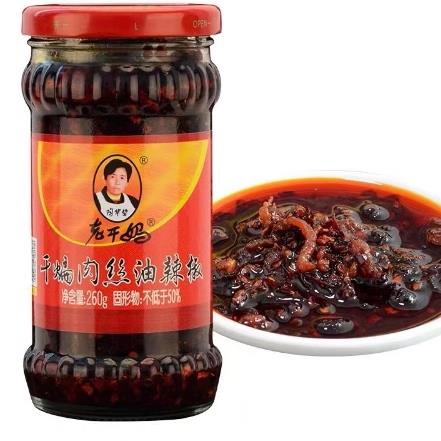 老干 干妈风味豆豉油辣椒280g贵州特产鸡油辣椒干 干煸辣椒酱拌面