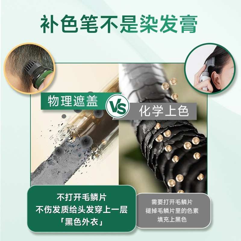 优选韩愢一次性遮白发美发补色笔自己在家盖白发神器一梳笔美发自