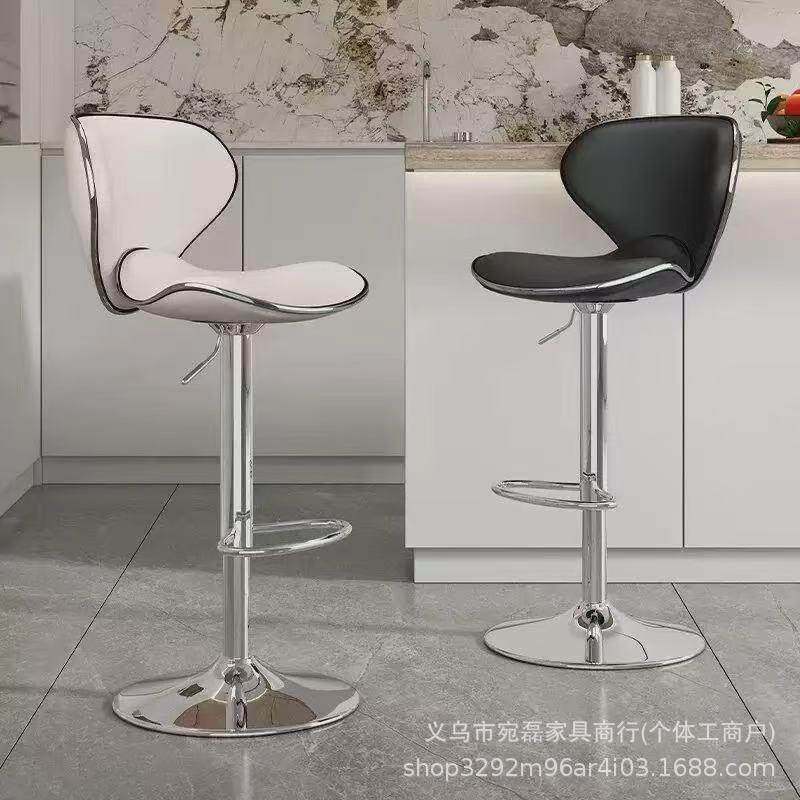 现代简约吧台椅升降旋转高脚凳子家用高吧凳商用前台收银酒吧椅子