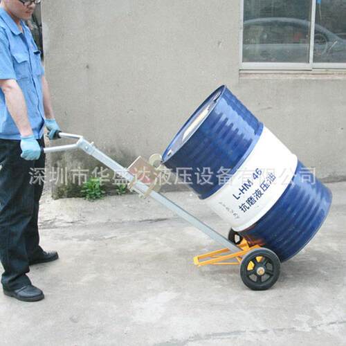 DE450ABCD油桶搬运车 简易油桶车 圆桶咬嘴手推油桶车