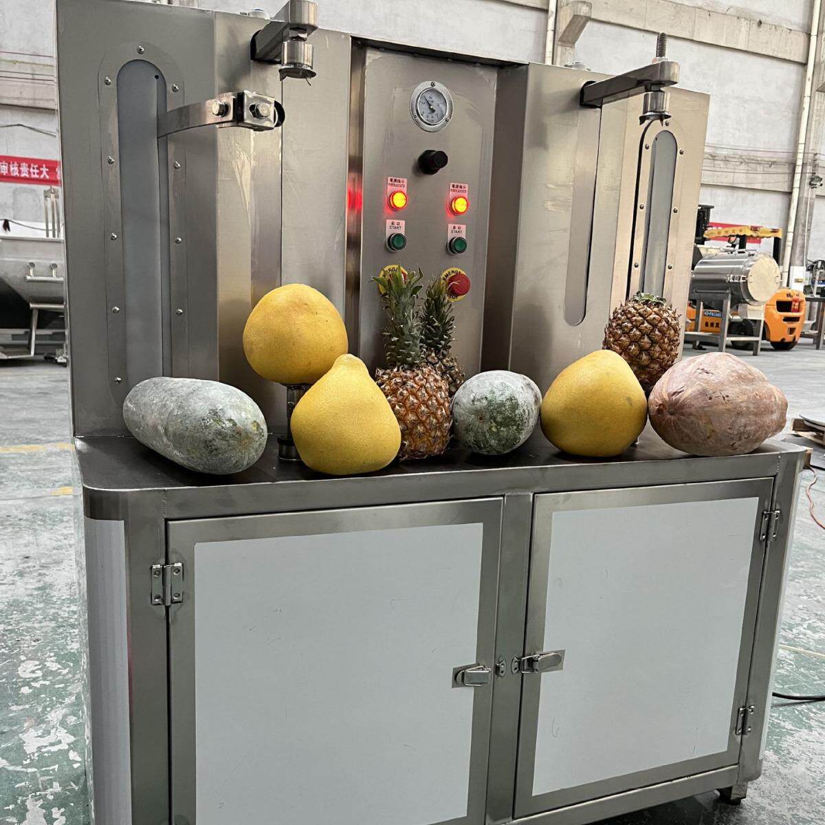 全自动水果削皮机 超市配送中心菠萝 沙田柚高效去皮加工机器