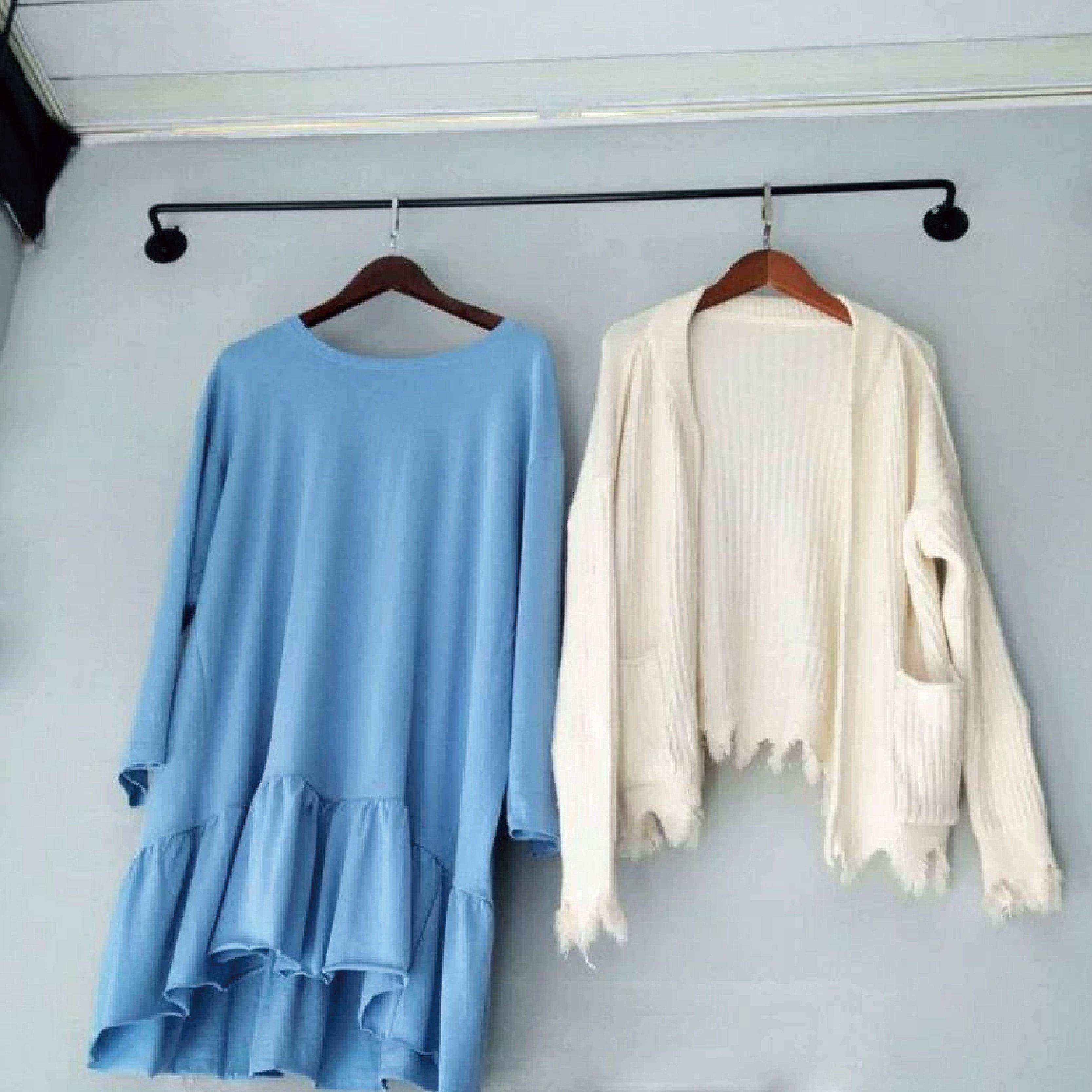 现代简约服装店展示架女装店专用挂衣架童装架上墙壁挂式衣杆特价