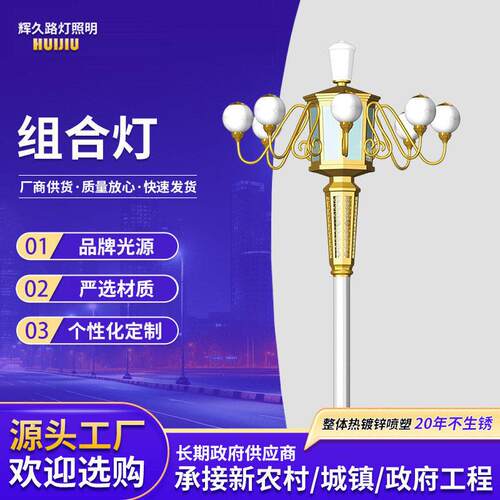 玉兰灯中华灯8-15米景观灯公园别墅庭院灯路灯户外灯LED灯路灯杆