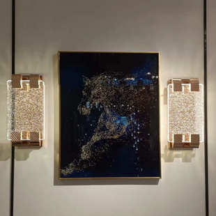 2022年轻奢水晶壁灯过道电视背景墙灯欧式 后现代客厅卧室床头灯