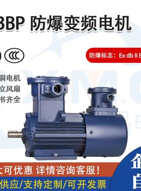 YBBP防爆变频调速电动机380VBT4隔爆型电机2.2/3/4/7.5W