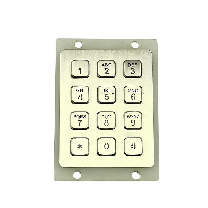 LED发光键盘停车场专用金属密码3*4防水嵌入式耐用防水键盘