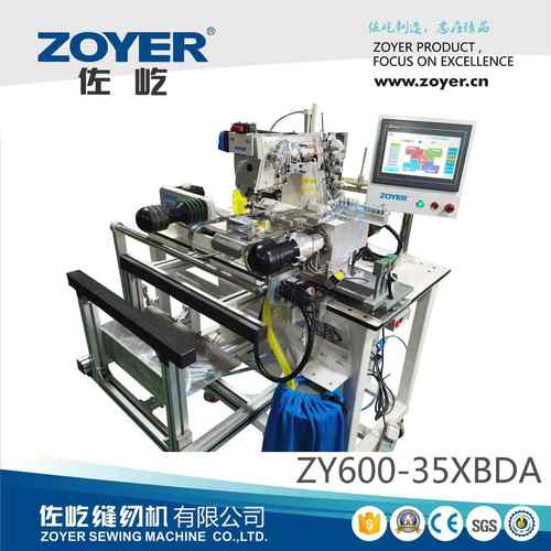 全自动折下摆高效缝纫机ZY600-35XBDAT恤下摆触摸屏绷缝机
