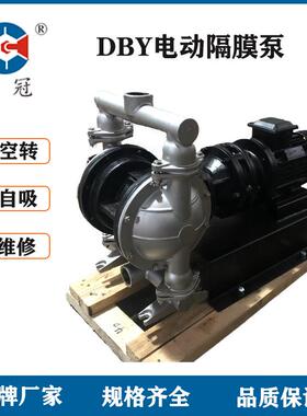 上海冠亿DBY电动隔膜泵铸铁不锈钢工程塑料铝合金污水处理隔膜泵