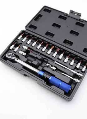 预置式置扭SLMm矩扳手1/42-24N.15件套可调扭力扳手预力矩扳手