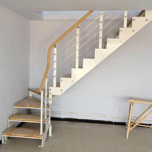 钢木双梁楼梯厂家直销家用复式跃层loft阁楼别墅整体公寓简约楼梯