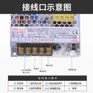 单路输出直流电源75W打印机电源 工业设备电源 24VLED屏幕电源