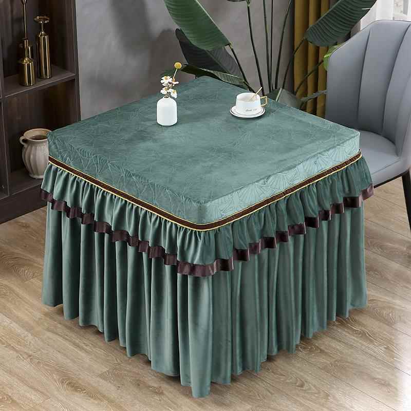 烤火桌子罩套电炉罩四季通用正方形家用取暖桌罩套麻将机罩可定制