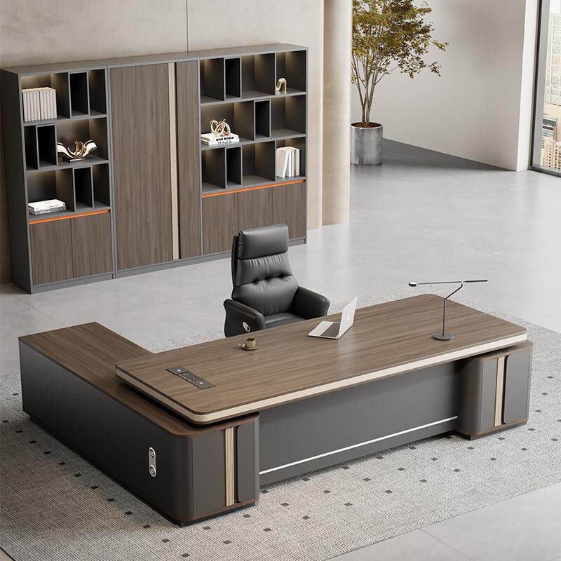 轻奢办公桌老板桌椅组合小型简约现代总裁班台主管经理桌办公家具