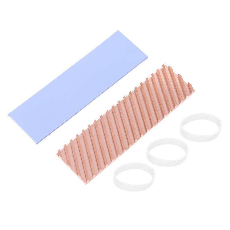 斜槽电脑笔记本M2纯紫铜固态硬盘散热片 SSD高速薄散热片