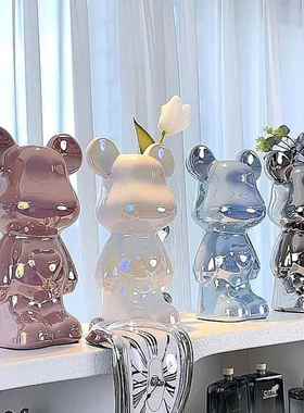 存钱罐2025新款女孩高颜值中式暴力熊摆件高档陶瓷客厅玄关电视柜