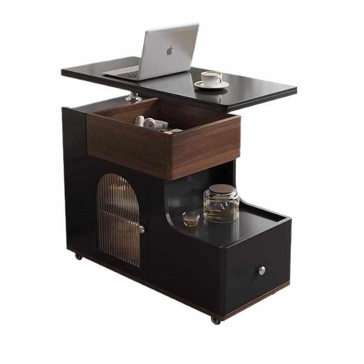 奶油风沙发边柜边几客厅现代简约高级感小型升降带轮可移动侧批发