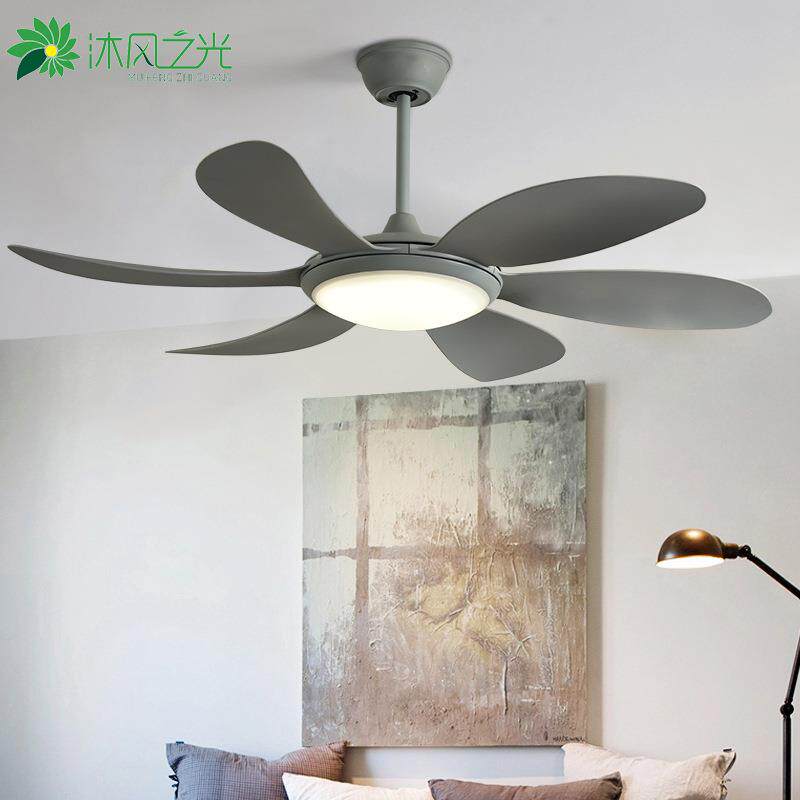 后现代简约风扇灯 创意时尚客厅餐厅卧室吊扇灯led风扇吊灯