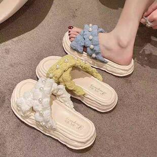 鞋子女款夏季配裙子海边拖鞋可下水湿水外穿度假凉鞋外出踩水凉拖