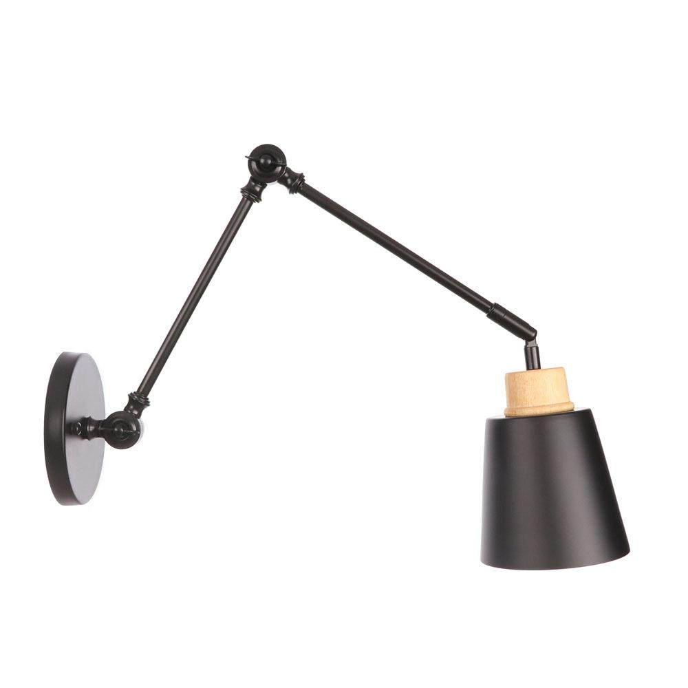 个性LED摇臂工业风支架折叠床头可调角度酒店客房书房阅读灯壁灯