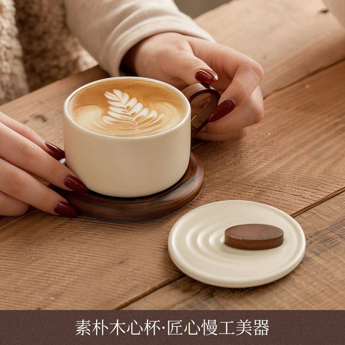 复古陶瓷咖啡杯套装水杯家用办公室牛奶早餐杯女生精致拿铁拉花杯