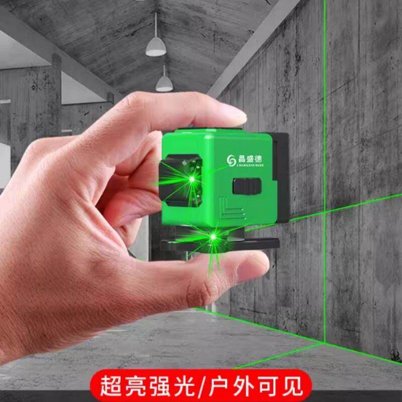 红外线水平仪高精度强光细线12线绿光迷你小型可携式激光平水仪器