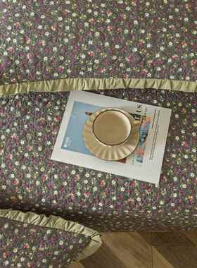 式全棉绗印单花床韩盖榻榻米加厚床单件夹棉缝IOF四季通用炕单一