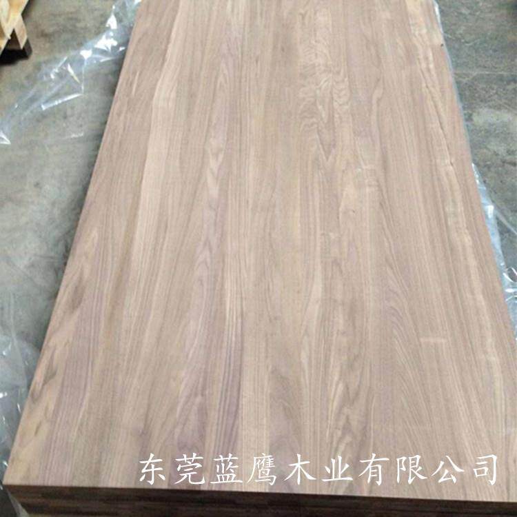 厂家直销北美黑胡桃木黑胡桃直拼板桌面板订制工作台订做