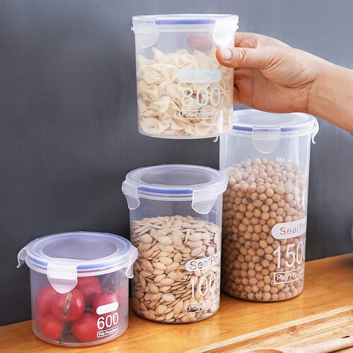 Plastic Airtight Containers for Grains and Cereals, Kitchen