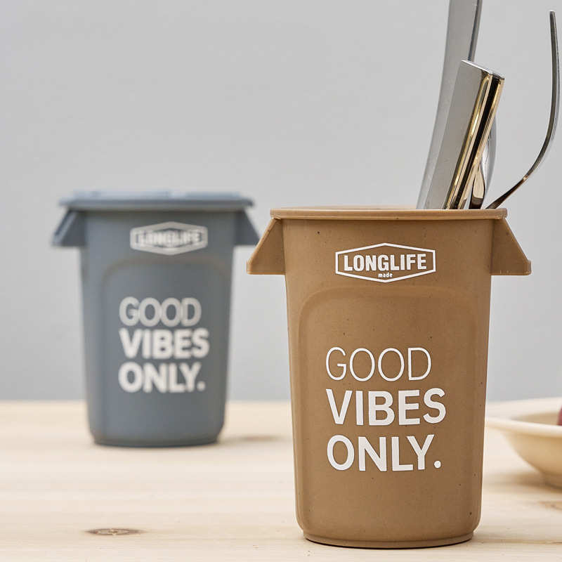 ql@longlife迷你收纳桶车载垃圾桶桌面收纳盒垃圾桶化妆刷杂万百