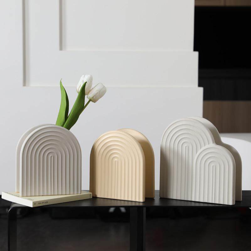 ins风陶瓷花瓶摆件客厅插花现代简约餐桌干花玄关电视柜装饰花器,家居饰品,花瓶,淘宝优惠券,粉丝福利购,淘宝优惠卷