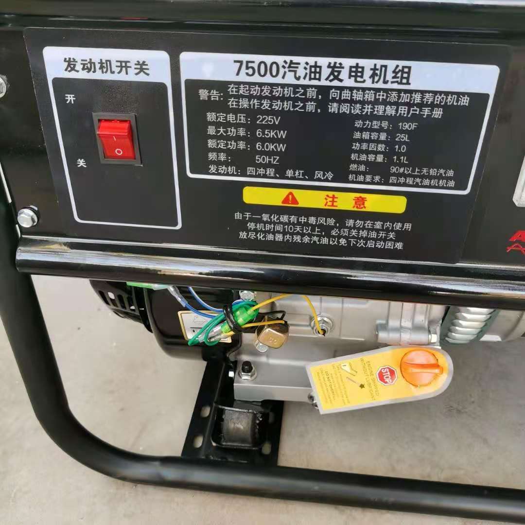 洗特牌6KW单相手动汽油发电机 16629号