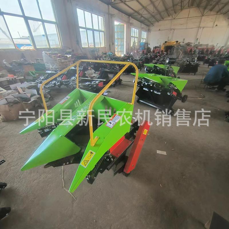 农用两行玉米秸秆粉碎机玉米收获机玉米收获机割台四轮拖拉机前置
