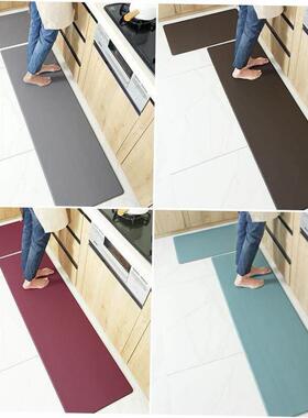 Anti-oil kitchen floor mat long stri PU leather non-slip mat