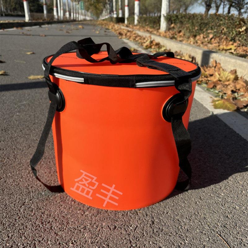钓鱼箱圆形装鱼桶EVA加厚水桶钓鱼桶饵料桶一体鱼获桶钓具鱼笼桶