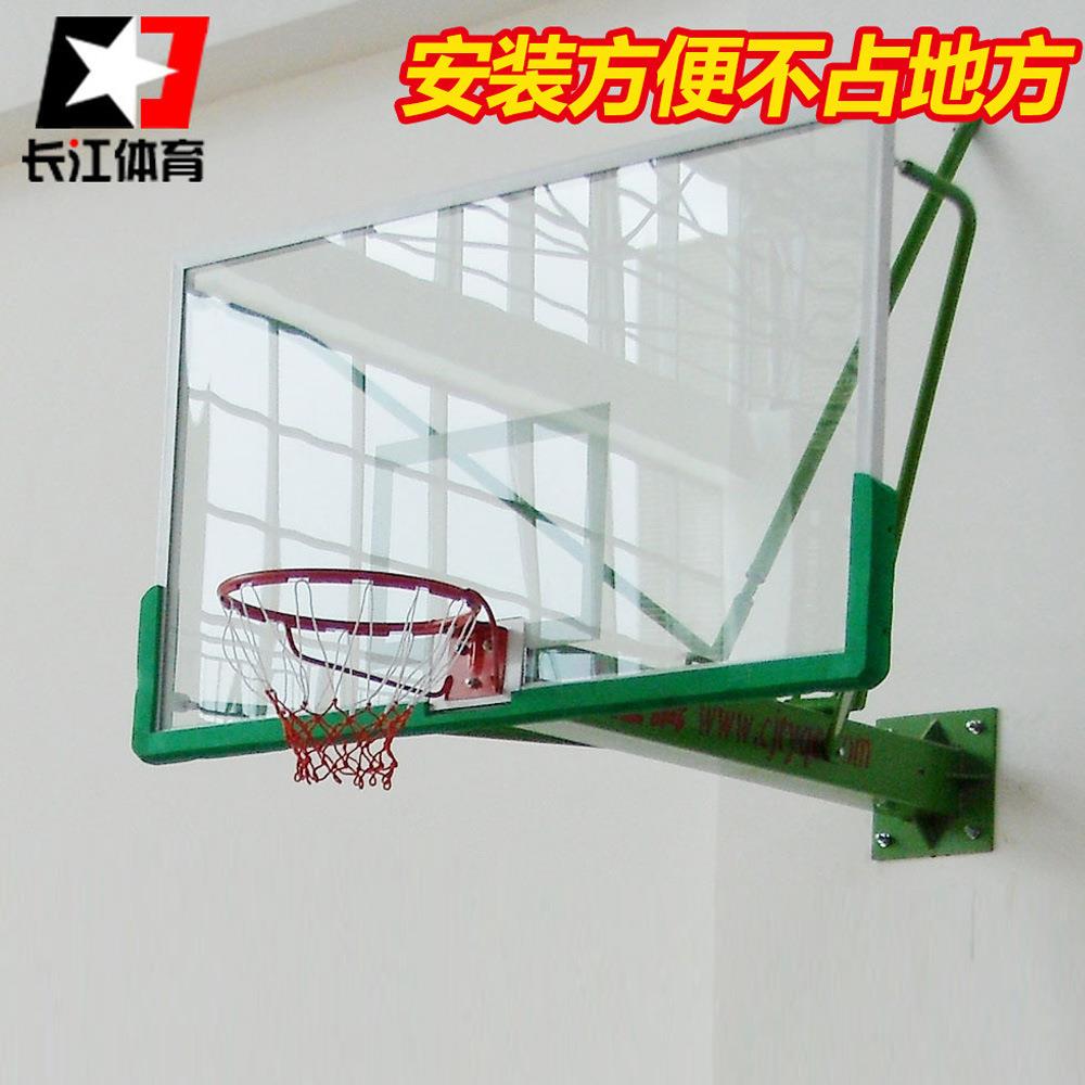泰州厂家训练场馆篮球架钢板挂墙上篮球架墙壁式篮球架成人篮球架