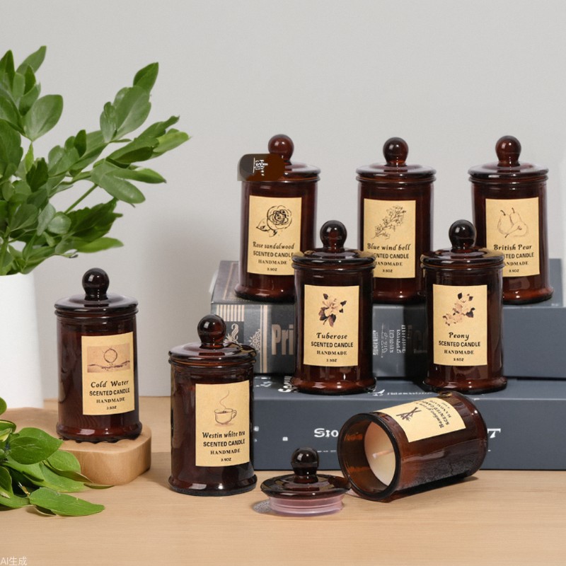 品质香薰蜡烛植物蜡小号茶叶罐客厅卧室摆件酒店伴手礼香氛