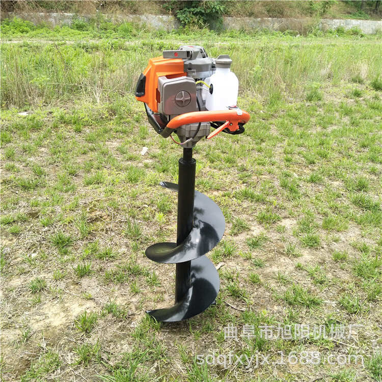 手提式植树挖坑机 63CC两冲程单人地钻机 果园施肥螺旋打孔机厂家