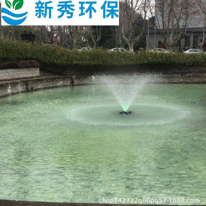 净化池塘太阳能推流曝气机景观喷泉河道水车增氧机