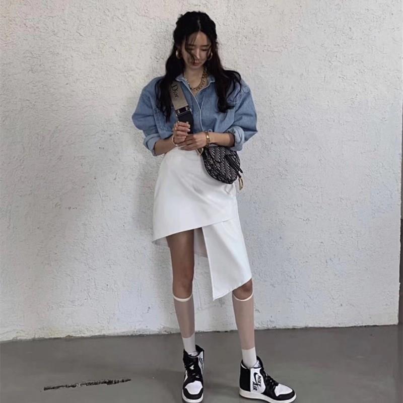 极速皮裙女2026年新款秋季高腰包臀裙中长款设计感裙子显瘦黑色半